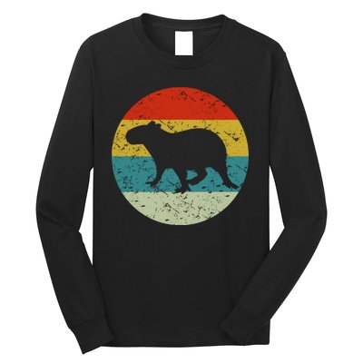 Retro Vintage Capybara Long Sleeve Shirt