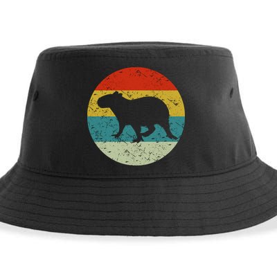 Retro Vintage Capybara Sustainable Bucket Hat
