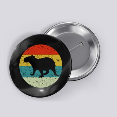Retro Vintage Capybara Button