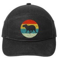 Retro Vintage Capybara 7-Panel Snapback Hat