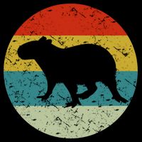 Retro Vintage Capybara 7-Panel Snapback Hat
