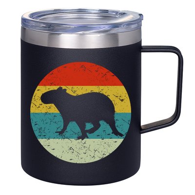 Retro Vintage Capybara 12oz Stainless Steel Coffee Mug
