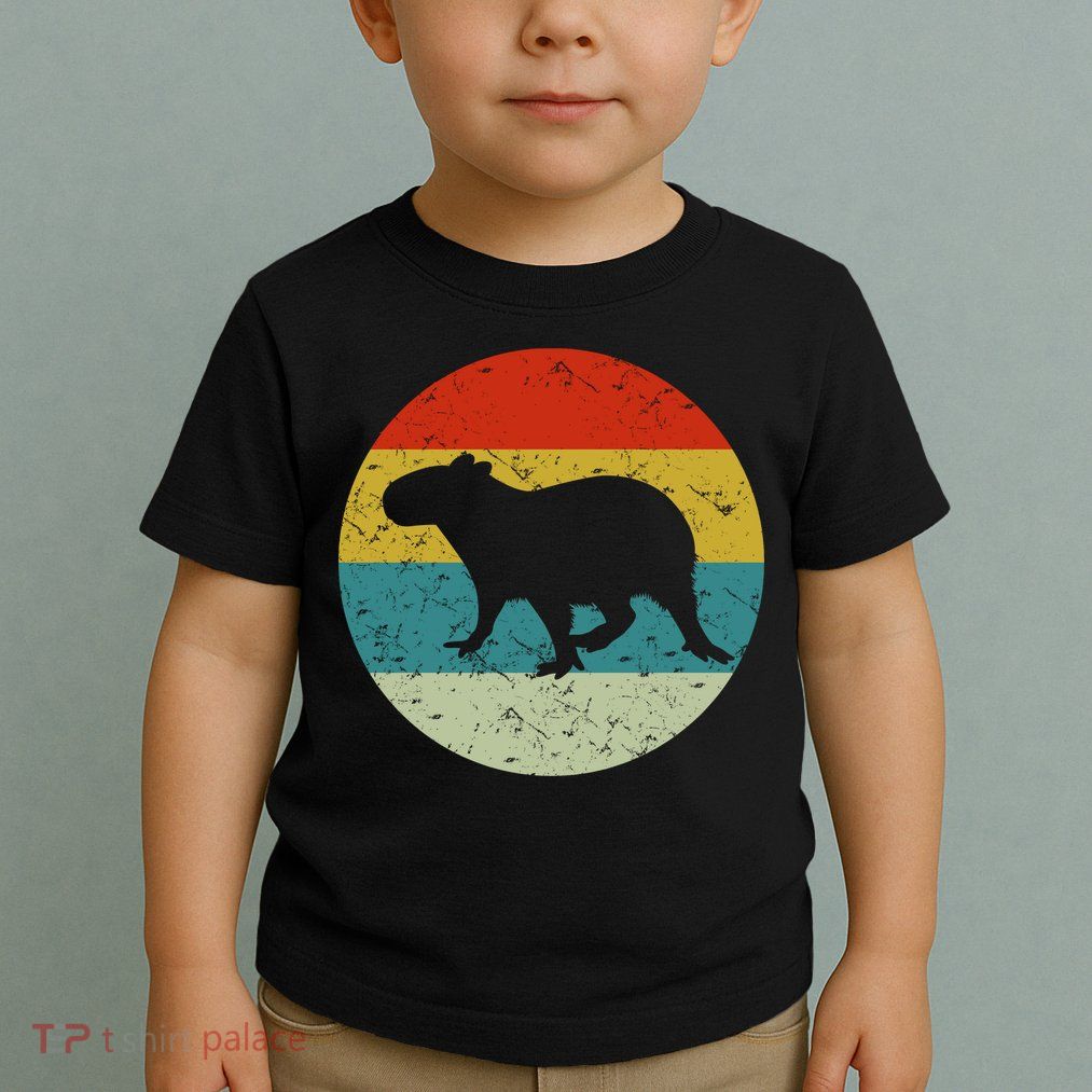 Retro Vintage Capybara Toddler T-Shirt