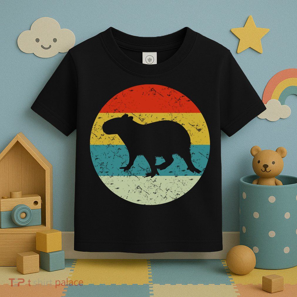 Retro Vintage Capybara Toddler T-Shirt