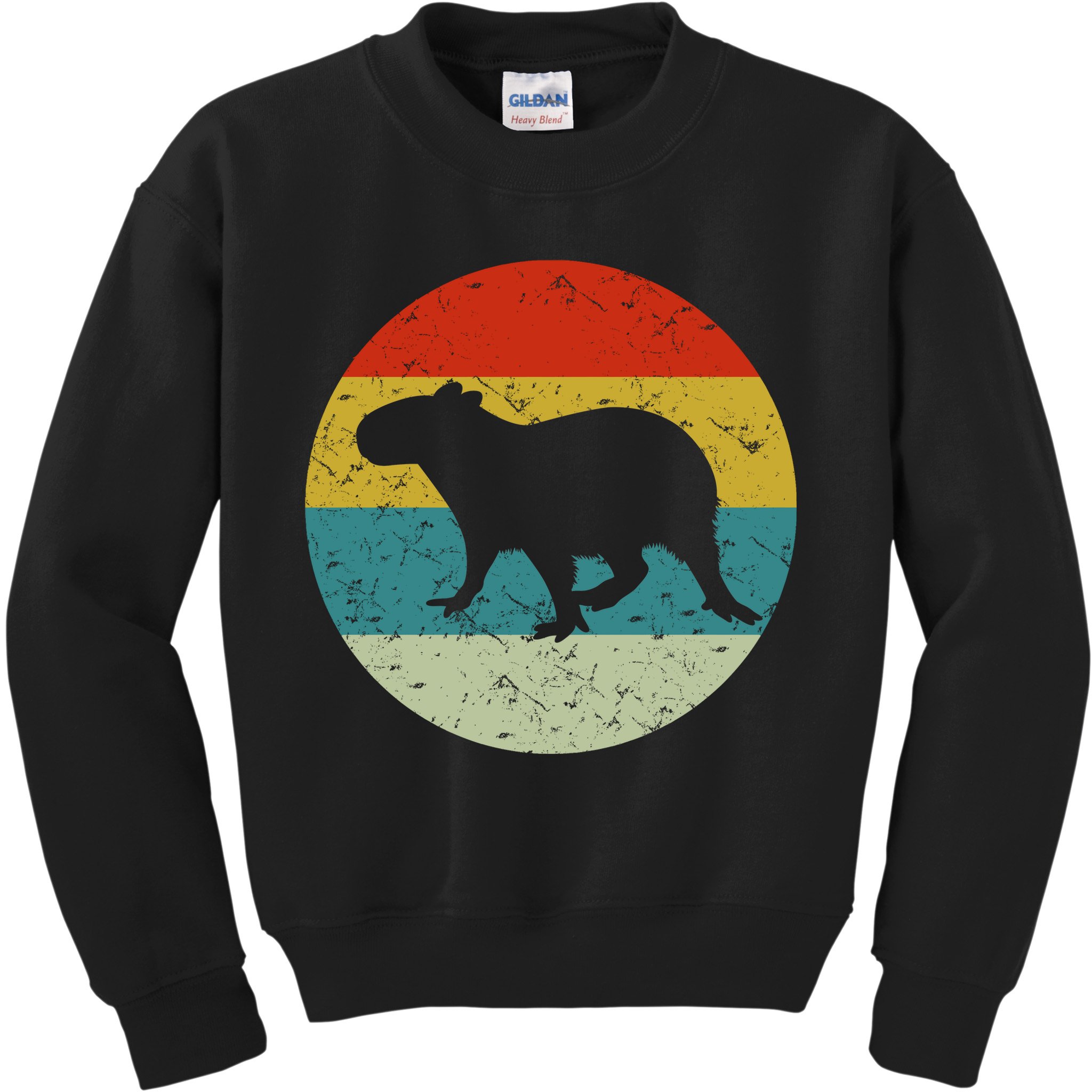 Retro Vintage Capybara Kids Sweatshirt