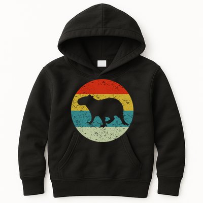 Retro Vintage Capybara Kids Hoodie