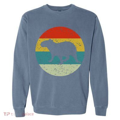 Retro Vintage Capybara Garment-Dyed Sweatshirt