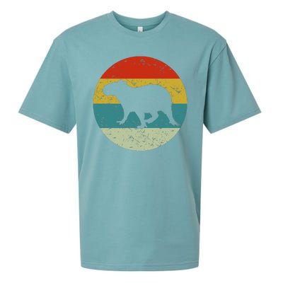 Retro Vintage Capybara Sueded Cloud Jersey T-Shirt