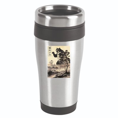 Retro Vintage Cat Japanese Art Catzilla Legendary Rare Kaiju Gift 16oz Travel Tumbler