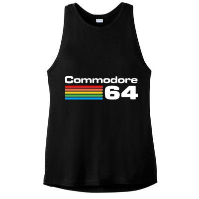 Retro Vintage Commodore Computer Logo Ladies PosiCharge Tri-Blend Wicking Tank