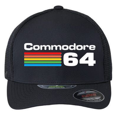 Retro Vintage Commodore Computer Logo Flexfit Unipanel Trucker Cap