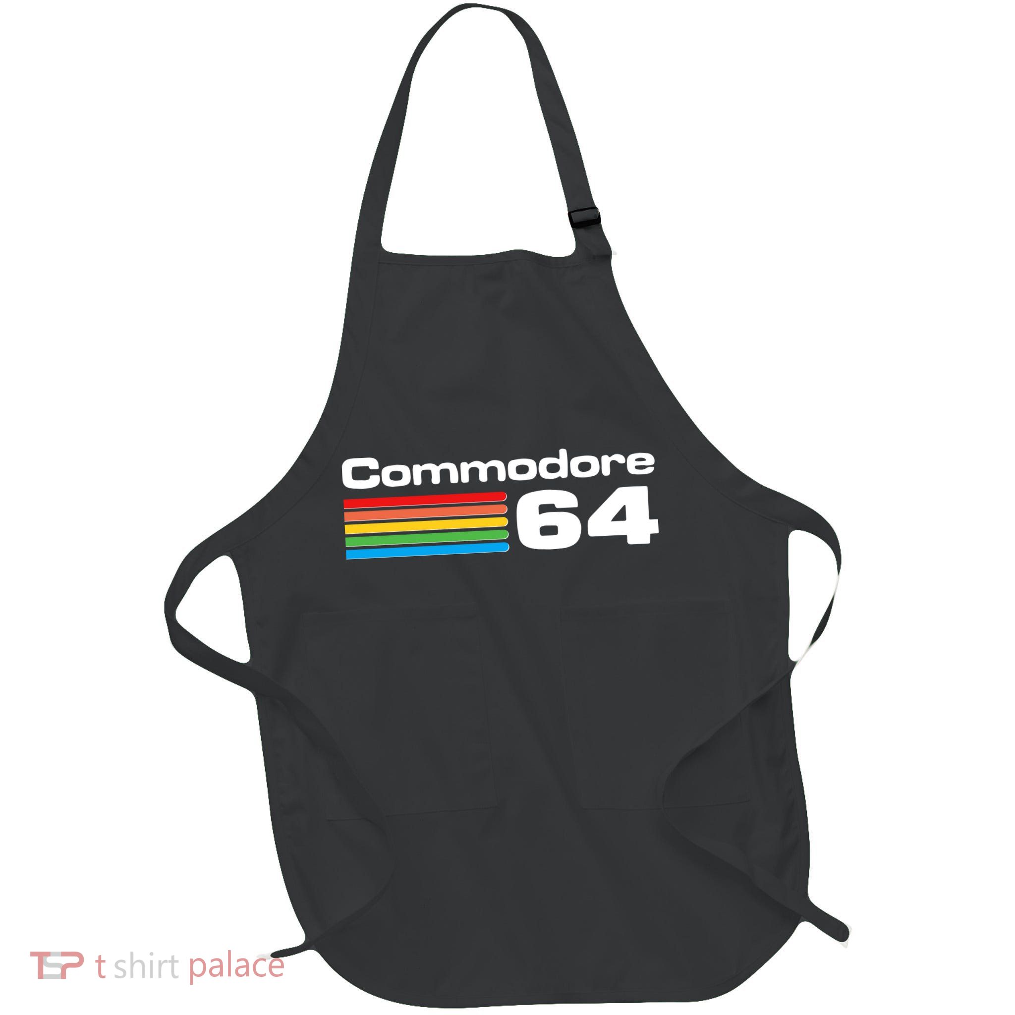 Retro Vintage Commodore Computer Logo Full-Length Apron With Pockets