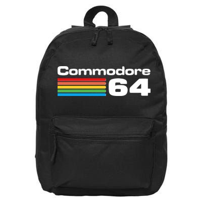 Retro Vintage Commodore Computer Logo 16 in Basic Backpack