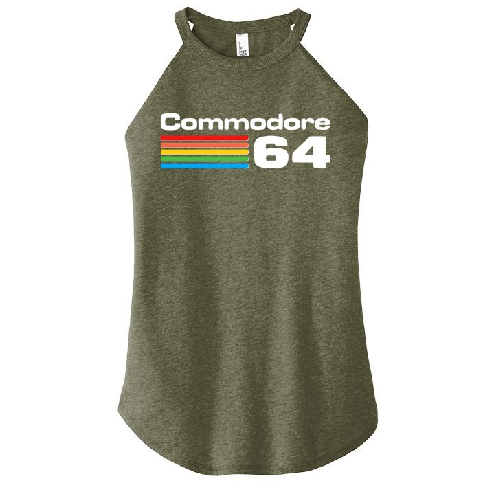Retro Vintage Commodore Computer Logo Women's Perfect Tri Rocker Tank