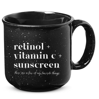 Retinol Vitamin C And Sunscreen Aesthetic Esthetician Nurse 15oz Campfire Ceramic Mug
