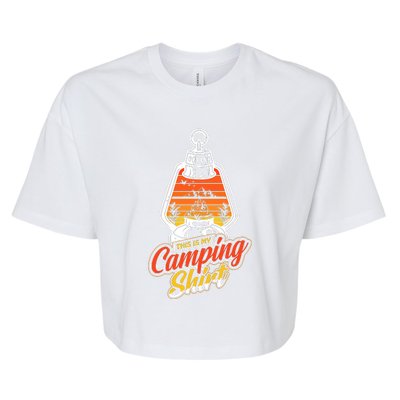 Retro Vintage Camp This Is My Camping Gift Bella+Canvas Jersey Crop Tee