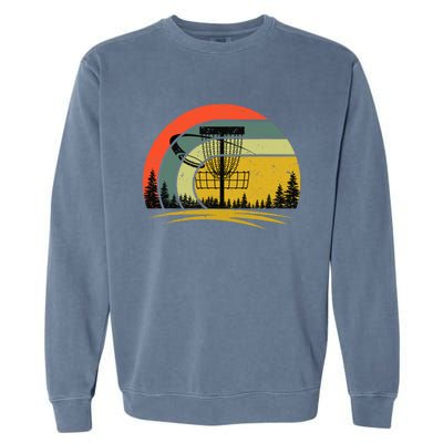 Retro Vintage Disc Golf Frolf Flying Disc Sport Lover Outfit Garment-Dyed Sweatshirt