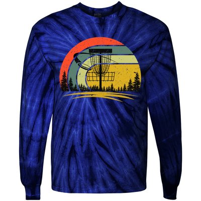 Retro Vintage Disc Golf Frolf Flying Disc Sport Lover Outfit Tie-Dye Long Sleeve Shirt