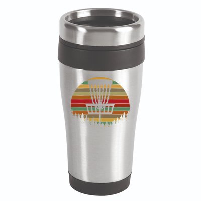 Retro Vintage Disc Golf Frolf Flying Disc Sport Lover 16oz Travel Tumbler