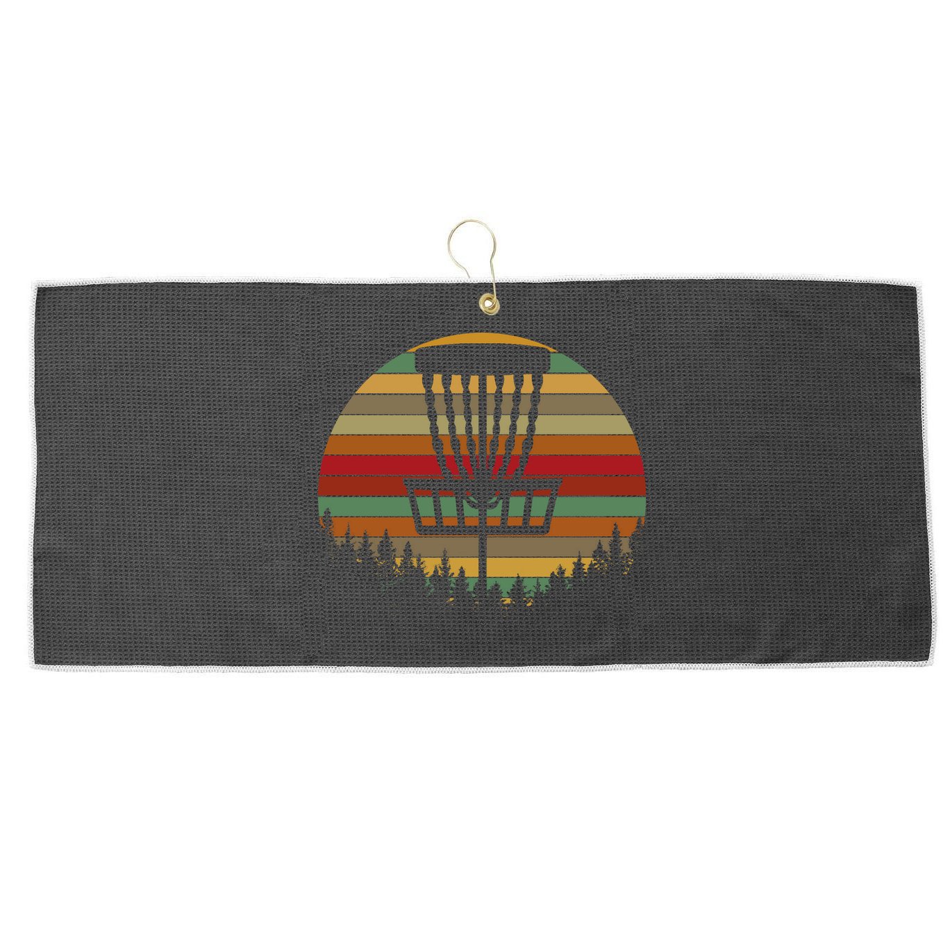 Retro Vintage Disc Golf Frolf Flying Disc Sport Lover Large Microfiber Waffle Golf Towel