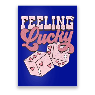 Retro Valentines Day Funny Feeling Lucky Valentine Pocket Great Gift Poster