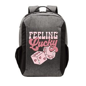 Retro Valentines Day Funny Feeling Lucky Valentine Pocket Great Gift Vector Backpack