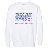 Retro Vintage Dolly And Reba 2024 Make America Fancy Again Garment-Dyed Sweatshirt