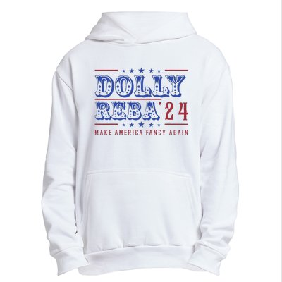 Retro Vintage Dolly And Reba 2024 Make America Fancy Again Urban Pullover Hoodie