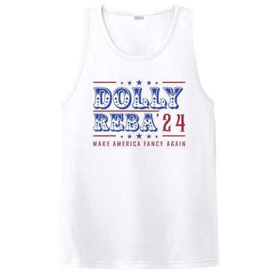 Retro Vintage Dolly And Reba 2024 Make America Fancy Again PosiCharge Competitor Tank