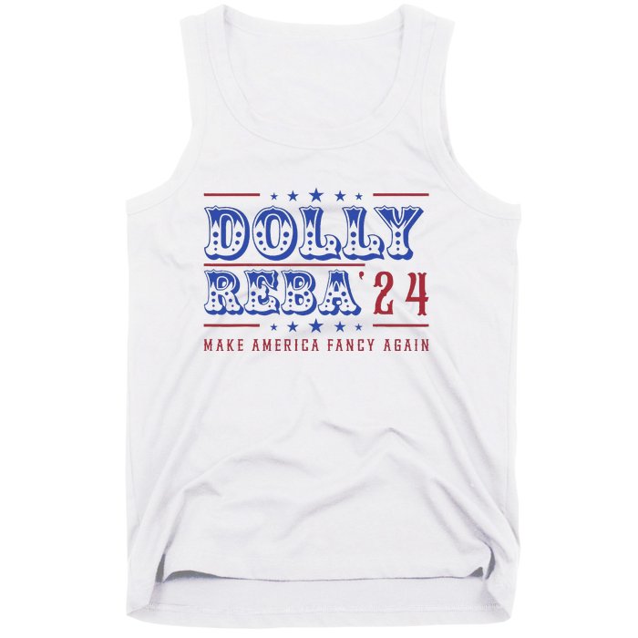 Retro Vintage Dolly And Reba 2024 Make America Fancy Again Tank Top