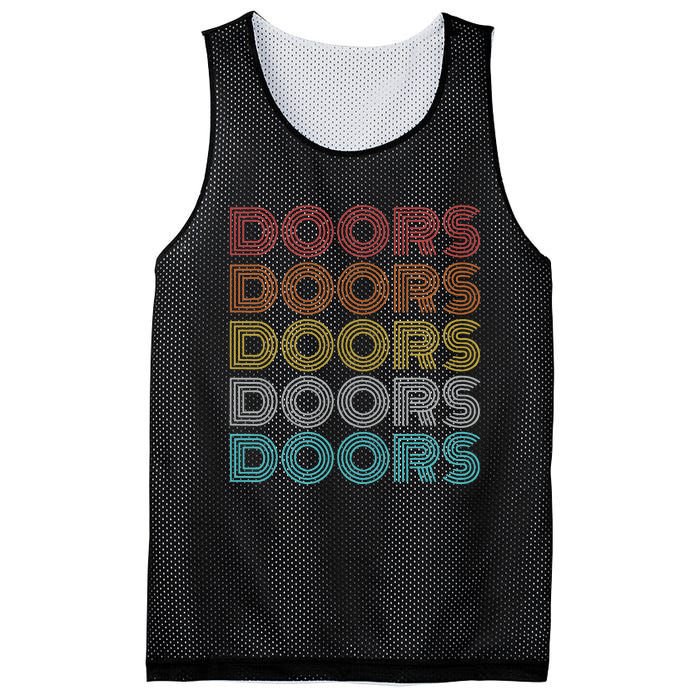 Retro Vintage Doors Mesh Reversible Basketball Jersey Tank