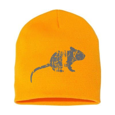 Rat Vintage Design Rat Print Short Acrylic Beanie