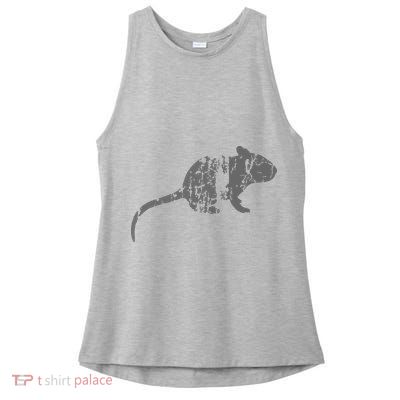 Rat Vintage Design Rat Print Ladies PosiCharge Tri-Blend Wicking Tank