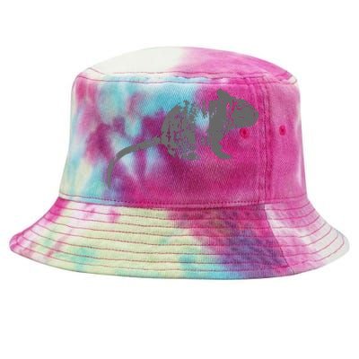 Rat Vintage Design Rat Print Tie-Dyed Bucket Hat