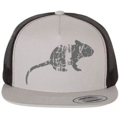 Rat Vintage Design Rat Print Flat Bill Trucker Hat