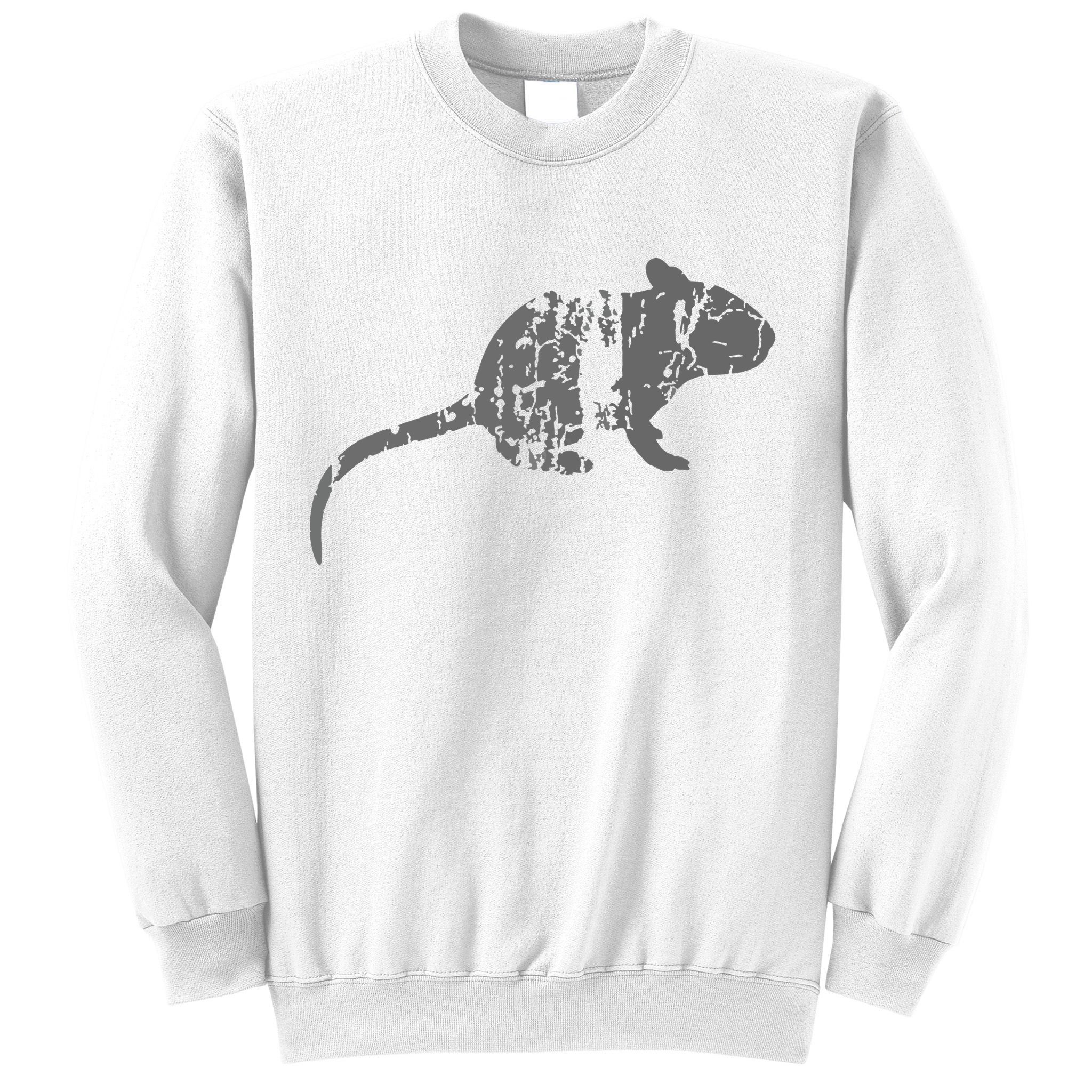 Rat Vintage Design Rat Print Sweatshirt