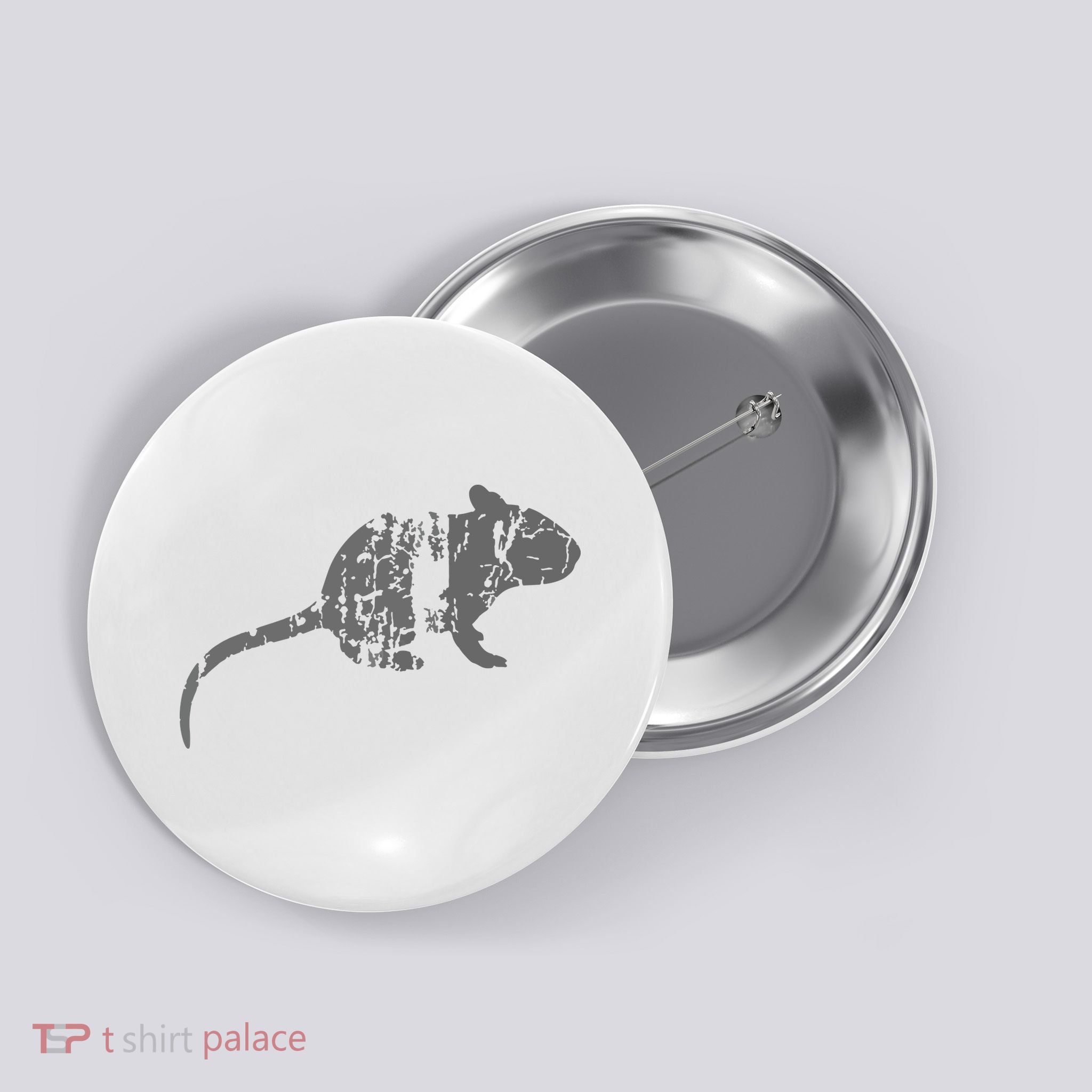 Rat Vintage Design Rat Print Button