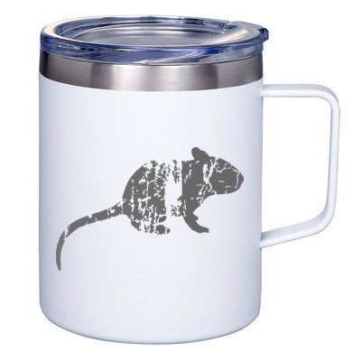 Rat Vintage Design Rat Print 12oz Stainless Steel Coffee Mug