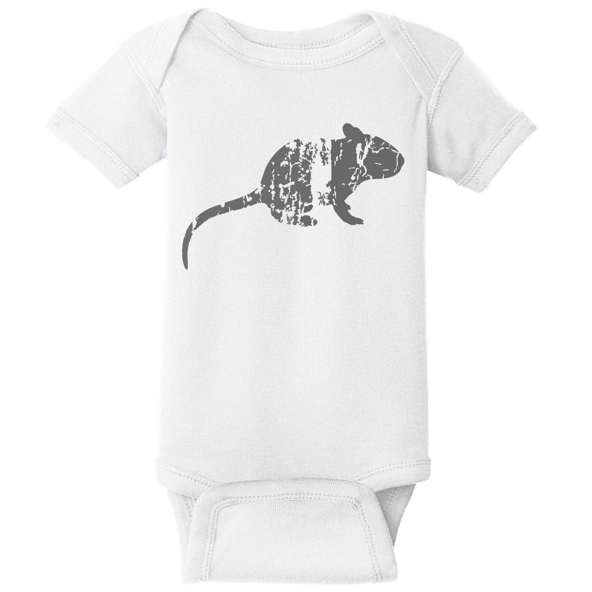 Rat Vintage Design Rat Print Baby Bodysuit