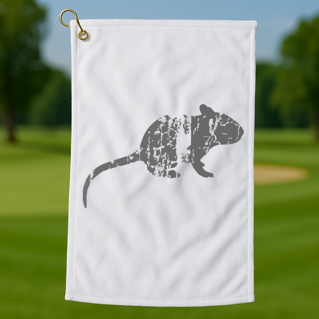 Rat Vintage Design Rat Print Golf Towel