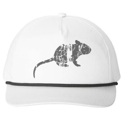 Rat Vintage Design Rat Print Snapback Five-Panel Rope Hat