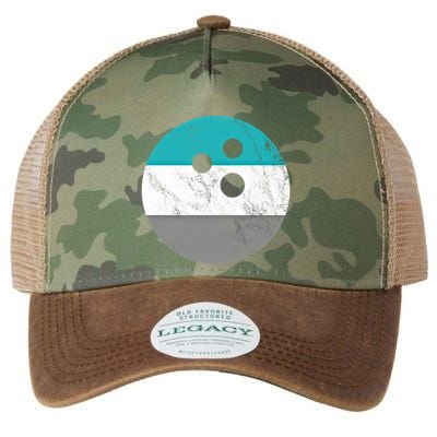 Retro Vintage Distressed Bowling Ball Or Gift Legacy Tie Dye Trucker Hat