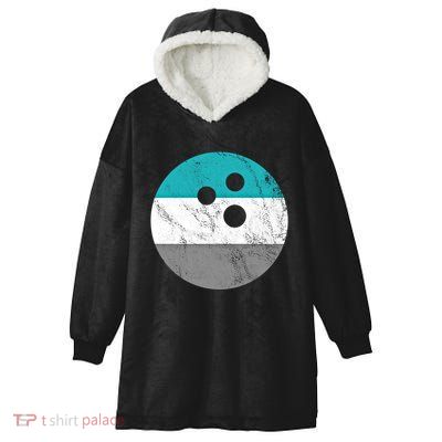 Retro Vintage Distressed Bowling Ball Or Gift Hooded Wearable Blanket