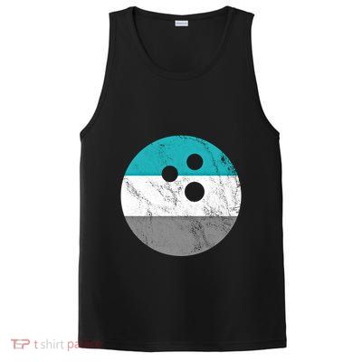 Retro Vintage Distressed Bowling Ball Or Gift PosiCharge Competitor Tank