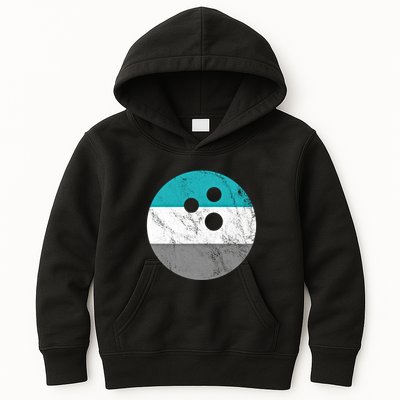 Retro Vintage Distressed Bowling Ball Or Gift Kids Hoodie