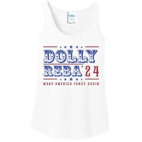 Retro Vintage Dolly And Reba 2024 Make America Fancy Again Ladies Essential Tank