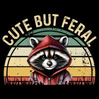 Retro Vintage Design Funny Summer Raccoon Cute But Feral  Backpack