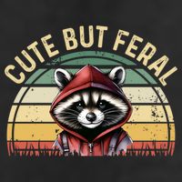 Retro Vintage Design Funny Summer Raccoon Cute But Feral  Golf Towel