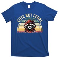 Retro Vintage Design Funny Summer Raccoon Cute But Feral  T-Shirt