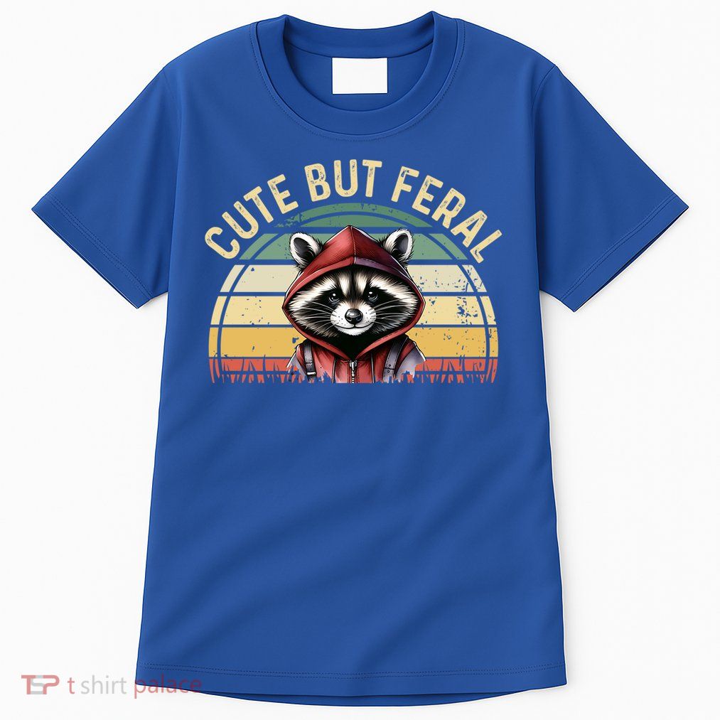 Retro Vintage Design Funny Summer Raccoon Cute But Feral  Tall T-Shirt